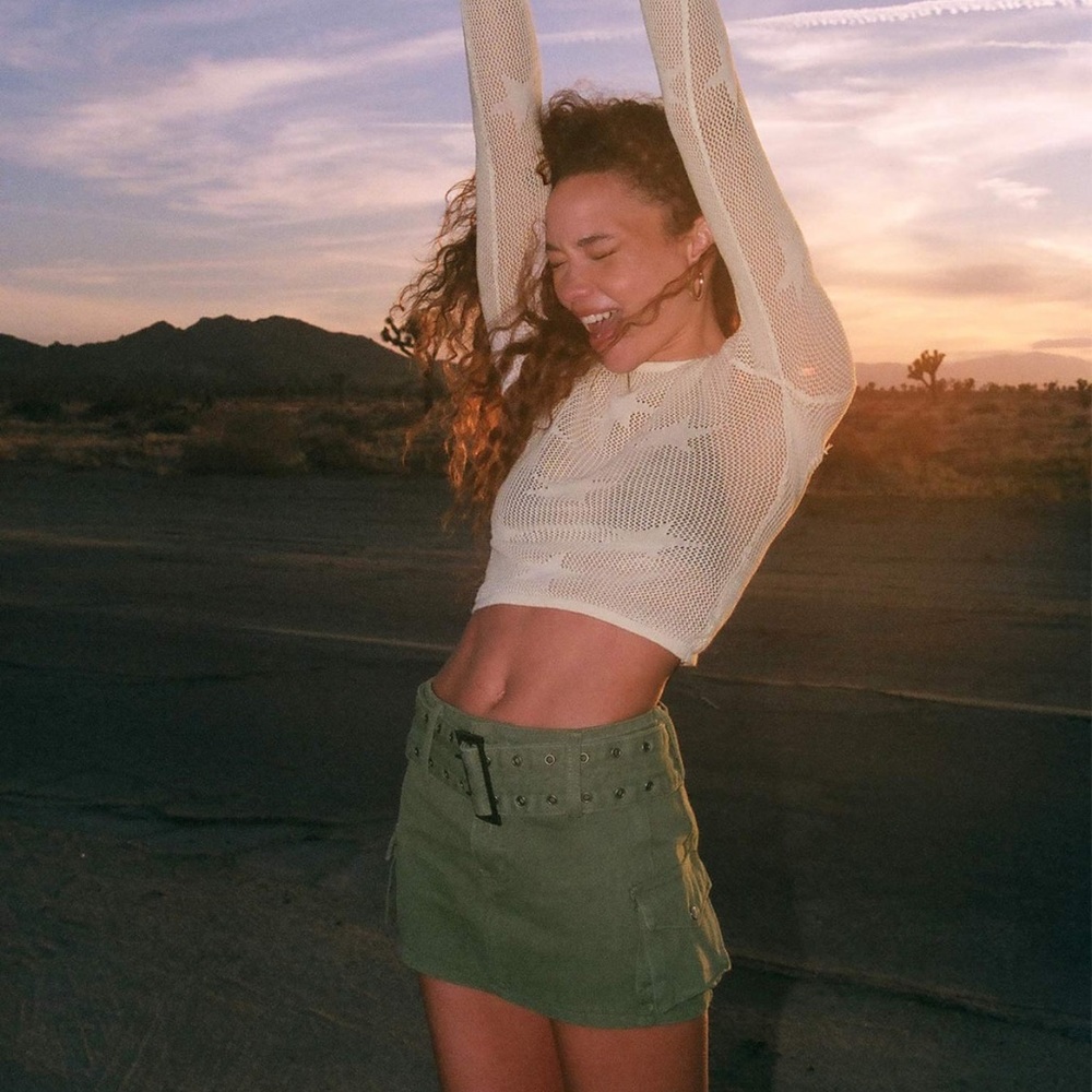 Princess Polly Olive Green Mini Skirt